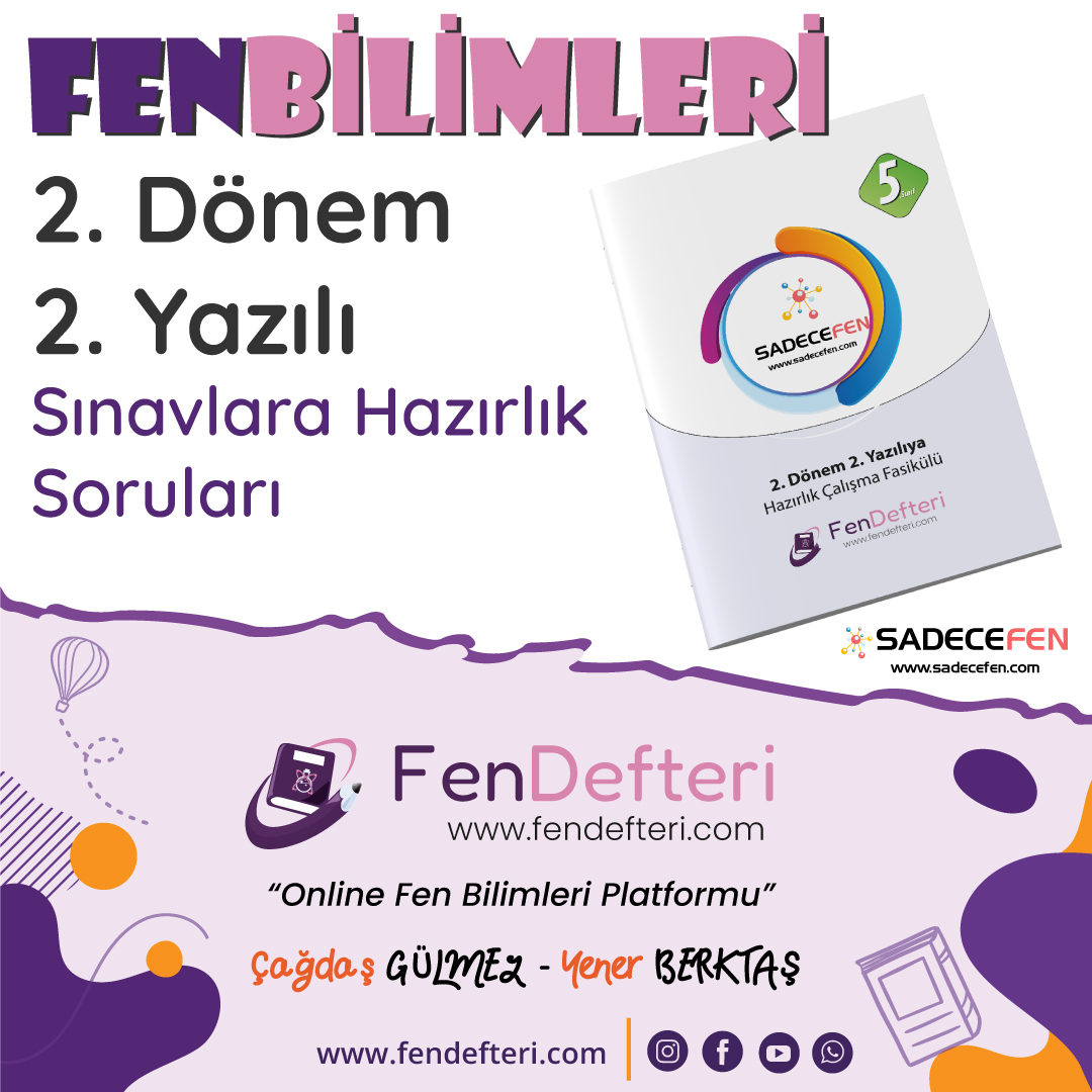 S N F Fen Bilimleri D Nem Yaz L Ka D Ve Z Mleri Fen